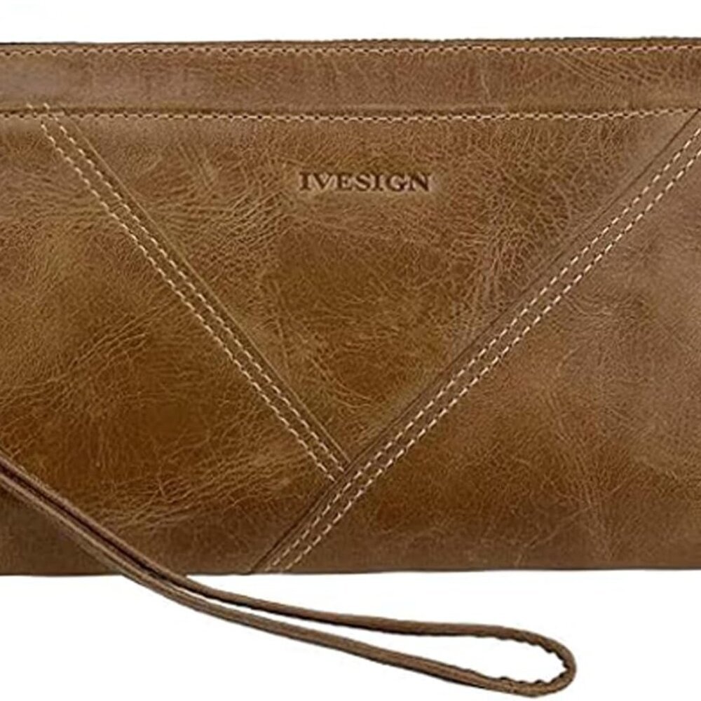 Women Leather Rfid Wristlet Wallet Slim Clutch Purse Organizer